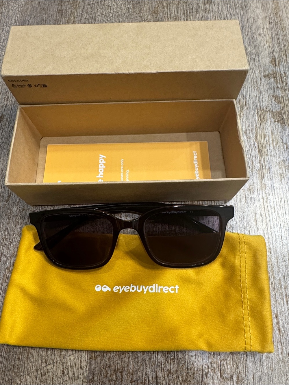 EYEBUYDIRECT BLACK EYEGLASS FRAMES MODEL NOVEMBER 52-19-145 c1 FRAMES ONLY
